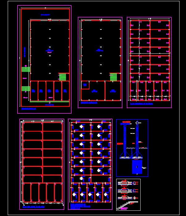 Banquet Hall Structural Design CAD - DWG Drawing